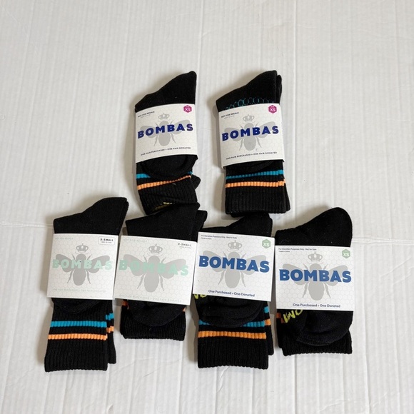 New Bombas 6 Pairs of Black Calf Socks Size XS Women’s Size 4-6 Youth Size 1-6 - Picture 8 of 8